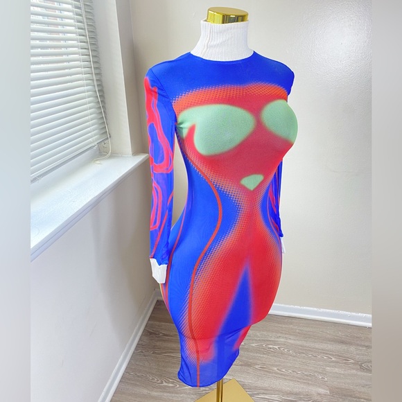 Sheer MIDI Dress - Picture 1 of 15